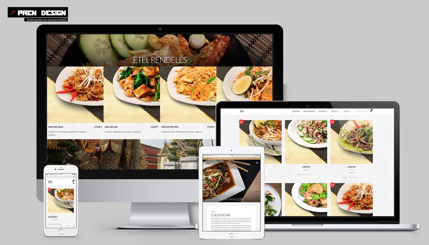 weboldal készítés étterem