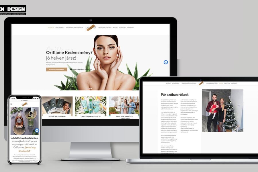 Weboldal készítés Oriflame szépségtanácsadóknak