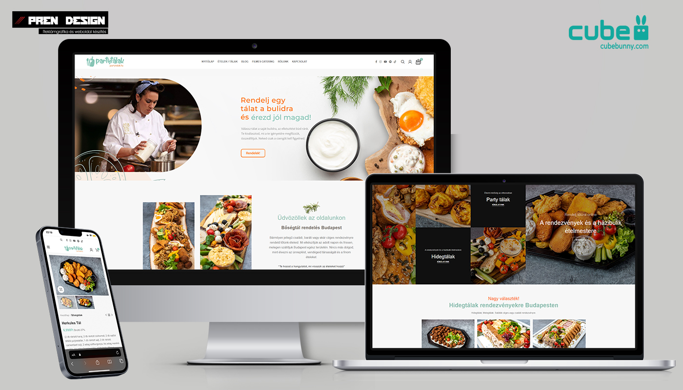 Étterem weboldal készítés, étterem webdesign